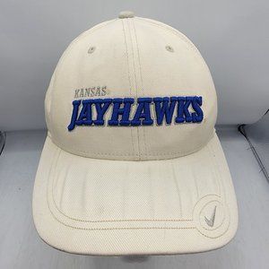 Nike Kansas Jayhawks Adults Hat Cap White Casual Comfort Adjustable Sports